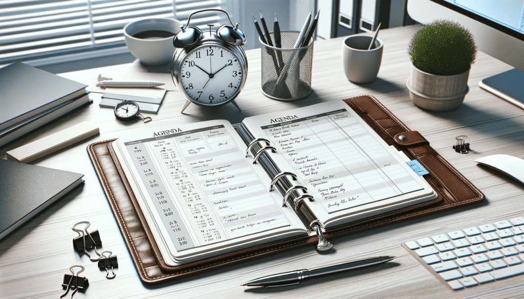 Organize your diary for better time management and productivity